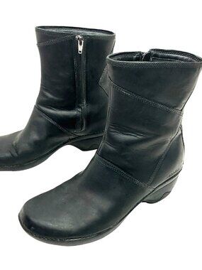 Merrell Emma Leather Mid LTR Zip Ankle Boots Womens 10 Black